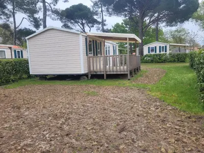 Jardin de l'établissement mobil home