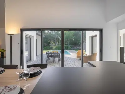 Coin salon dans l'établissement Maison de vacances à Mimizan Plage - Confort moderne proche océan - FR-1-50-177