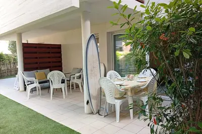 Jardin de l'établissement Superb apartment with terrace near beach
