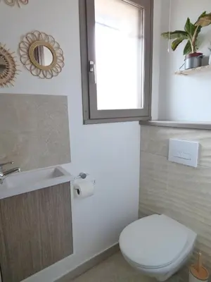 Salle de bains dans l'établissement Villa LANDAYA Cozy & Calme avec piscine privée
