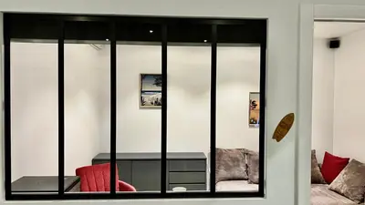 Coin salon dans l'établissement Villa Miroir d'O - Piscine chauffée