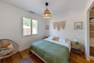 Un ou plusieurs lits dans un hébergement de l'établissement Villa Cazaline - Piscine Privée
