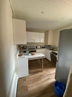 Cuisine ou kitchenette dans l'établissement Les Nids de Galleben La Villa Landaise