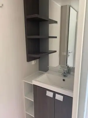Salle de bains dans l'établissement Camping Le Ruisseau
