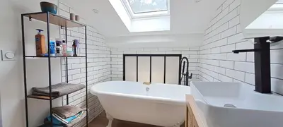 Salle de bains dans l'établissement Villa Côte Ouest, Elégance Piscine et Pool-House