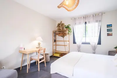 Un ou plusieurs lits dans un hébergement de l'établissement Villa l'Escapade Landaise