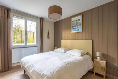 Un ou plusieurs lits dans un hébergement de l'établissement Ma villa chez Archie, pour des vacances bucoliques