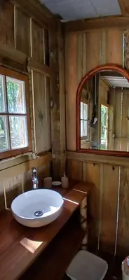 Salle de bains dans l'établissement Tente Lodge
