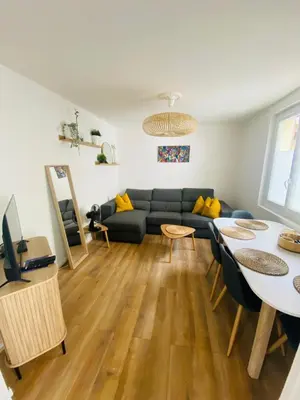 Coin salon dans l'établissement Appartement Saint Roch