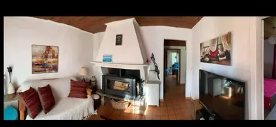 Coin salon dans l'établissement MAISON AVEC MAGNIFIQUE JARDIN LANDES Lit et mixe