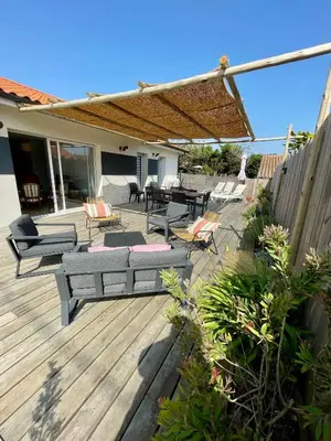 Coin salon dans l'établissement Villa Océane