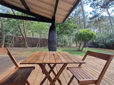 Jardin de l'établissement Savannah - La maison des pins