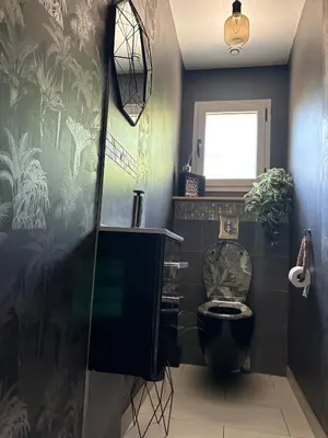 Salle de bains dans l'établissement La Villa Détente