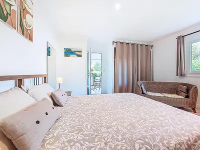 Un ou plusieurs lits dans un hébergement de l'établissement Holiday Home L'imprévu by Interhome