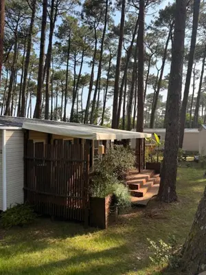 Jardin de l'établissement Mobil-home plage des casernes