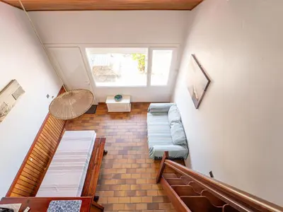 Coin salon dans l'établissement Mimizan Plage Sud : Bel appartement pour 4, proche océan, parking privatif - Ménage inclus - FR-1-50-183