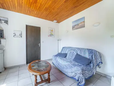Coin salon dans l'établissement Maison à Mimizan Plage Sud avec jardin pour 4 personnes - Ménage inclus - FR-1-50-182