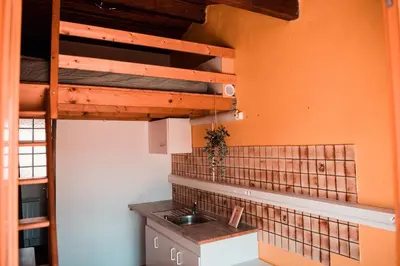 Cuisine ou kitchenette dans l'établissement SURFbase Vieux Boucau