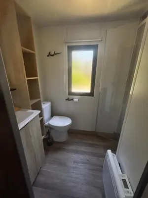 Salle de bains dans l'établissement Mobil-home 3 chambres Siblu La Réserve 388