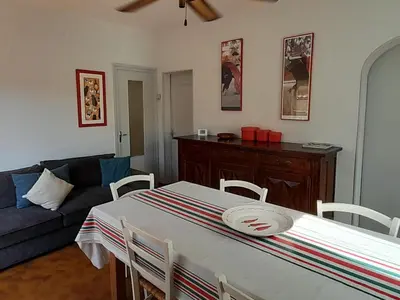Coin salon dans l'établissement Maison 2 chambres, proche plage et commerces à Capbreton - FR-1-239-1137