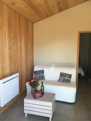 Coin salon dans l'établissement Mon chalet