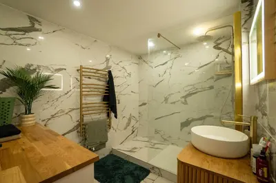 Salle de bains dans l'établissement La pause sauvage