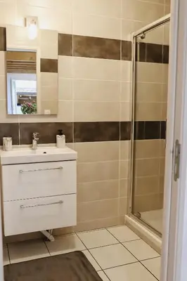 Salle de bains dans l'établissement Maison Cléophée