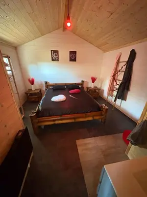 Un ou plusieurs lits dans un hébergement de l'établissement Océan glamping