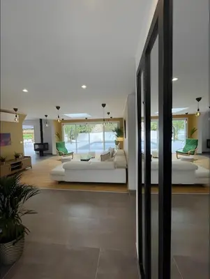 Un ou plusieurs lits dans un hébergement de l'établissement Villa d'exception à Capbreton proche des plages