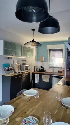 Cuisine ou kitchenette dans l'établissement Maison