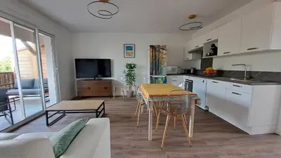 Cuisine ou kitchenette dans l'établissement Euphrasie