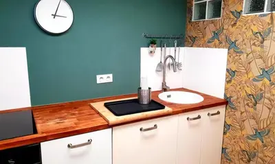 Cuisine ou kitchenette dans l'établissement Location Bassin Arcachon