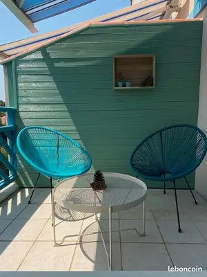 Balcon ou terrasse dans l'établissement Le Grand bleu