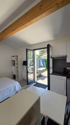 Cuisine ou kitchenette dans l'établissement Michiko