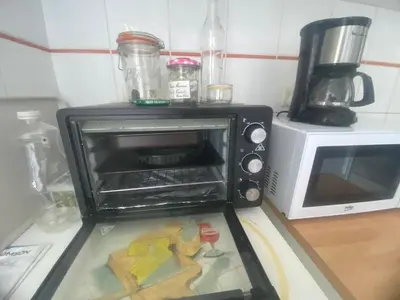 Cuisine ou kitchenette dans l'établissement Appartement Soustons quartier Mora draps et caution en supplément