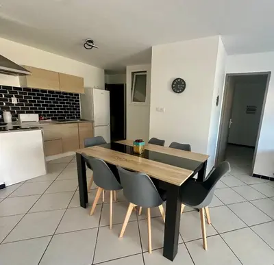 Cuisine ou kitchenette dans l'établissement Residence du littoral