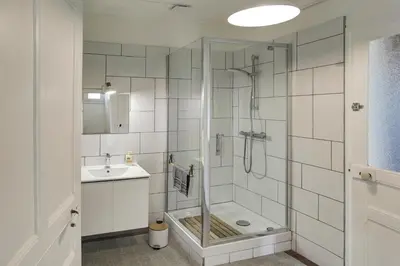 Salle de bains dans l'établissement El Dar - A 1 km de la plage