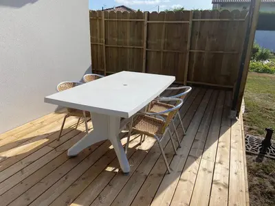Balcon ou terrasse dans l'établissement Location charmante Bassin d'Arcachon La Teste de Buch , Gironde , France