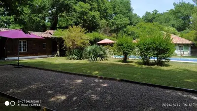 Jardin de l'établissement Maison Landaise En Pleine Nature