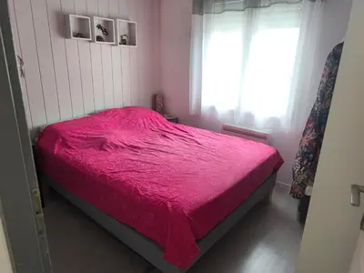 Un ou plusieurs lits dans un hébergement de l'établissement Maison meublée 1 chambre