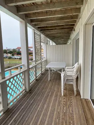 Balcon ou terrasse dans l'établissement Mimizan plage Balcon des pêcheurs