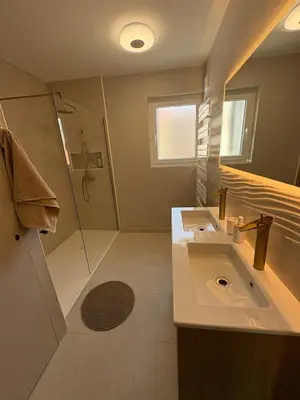 Salle de bains dans l'établissement Appart-entis