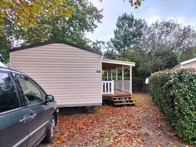 Jardin de l'établissement Mobil-home haut standing - Séjour idéal entre Lac & Océan !
