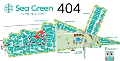 Plan de l'établissement 404 mobil-home 3 chambres 2 sdb bassin d'Arcachon
