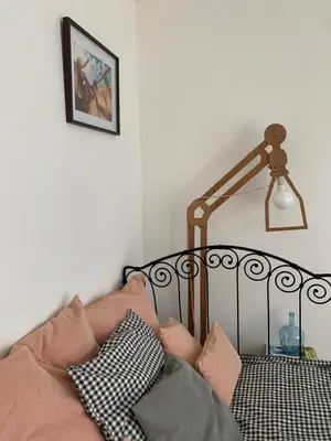 Un ou plusieurs lits dans un hébergement de l'établissement Maison avec 2 chambres à Hossegor