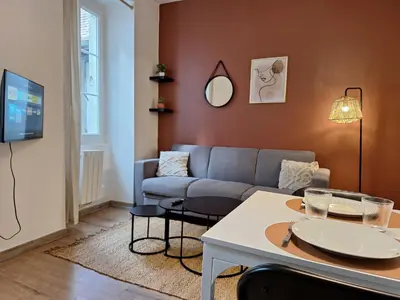 Télévision ou salle de divertissement dans l'établissement Appartement Saliora