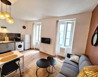 Cuisine ou kitchenette dans l'établissement Appartement Saliora