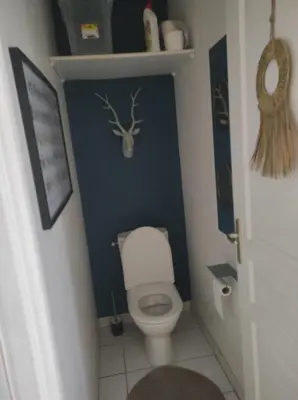 Salle de bains dans l'établissement Petite maison cosy l'Ermitage