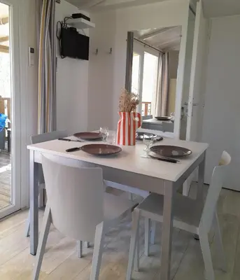 Télévision ou salle de divertissement dans l'établissement mobilhome 508