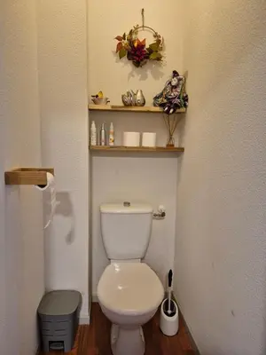 Salle de bains dans l'établissement Couleur océan